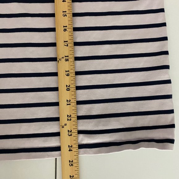 J Crew Mariner Cloth Ruffle-sleeve T-shirt In Navy Stripe Short Sleeve XL - Picture 10 of 10